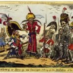 Comparative Anatomy or Boney's new conscripts filling up the skeletons of the old regiments (1813).