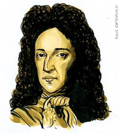 Retrato histórico en acuarela sepia de Guillermo III de Inglaterra — Roi — 1650–1702 · Sébastien Rieu